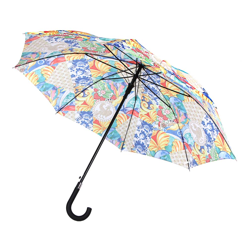 BY Зонт-трость "Золотое Кольцо", полиэстер, сплав, 70см, 8 спиц, арт.№ 302-333