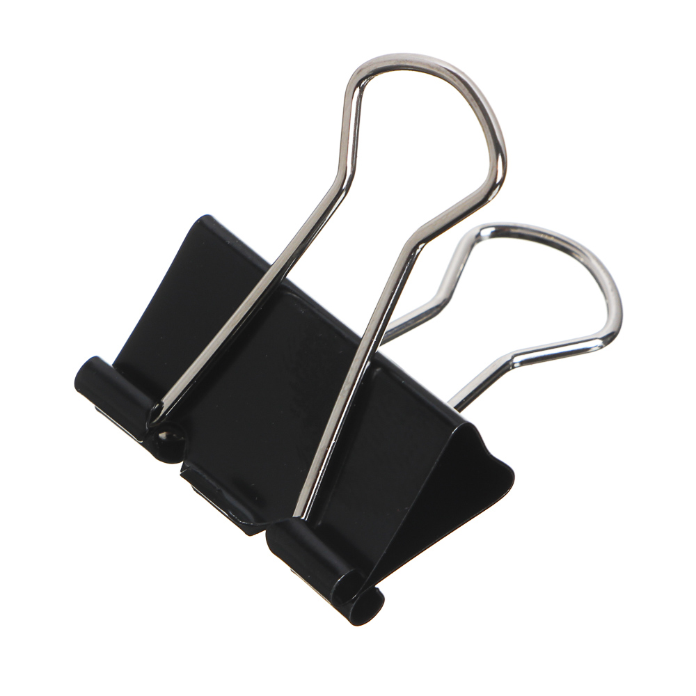 Зажимы для бумаг металлические ClipStudio 25мм черные, 12 штук в картонной коробке, арт.№ 588-007