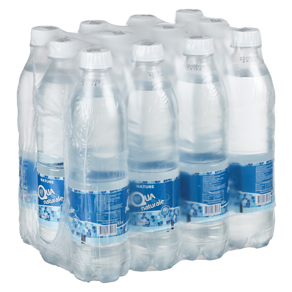 BY AQUA NATURALE Вода природная питьевая (натуральная вода) 0,5 л. газированная, арт.№ 201-001