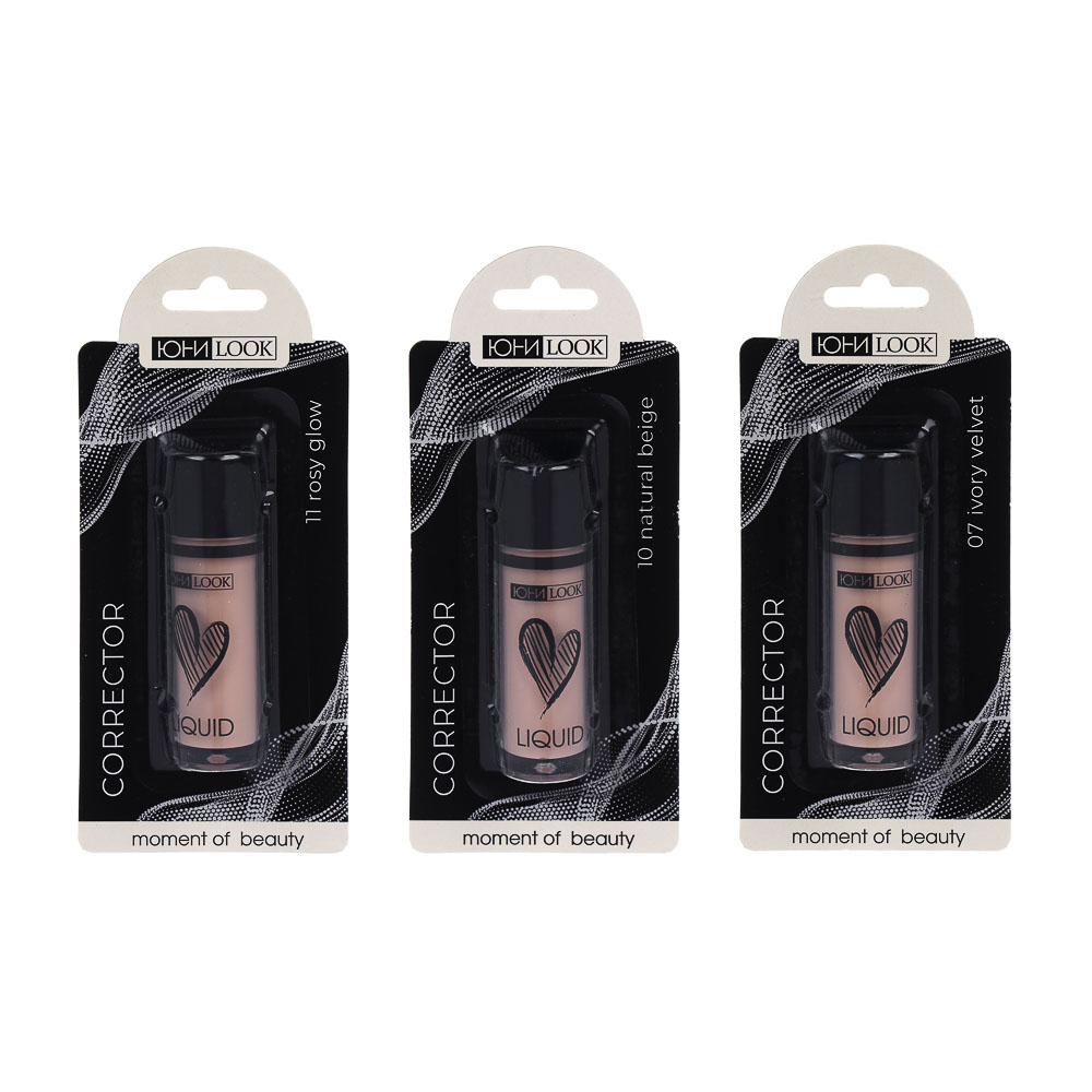 ЮНИLOOK Корректор с комфортным широким аппликатором, 5,3 гр, 3 тона, арт.№ 330-567