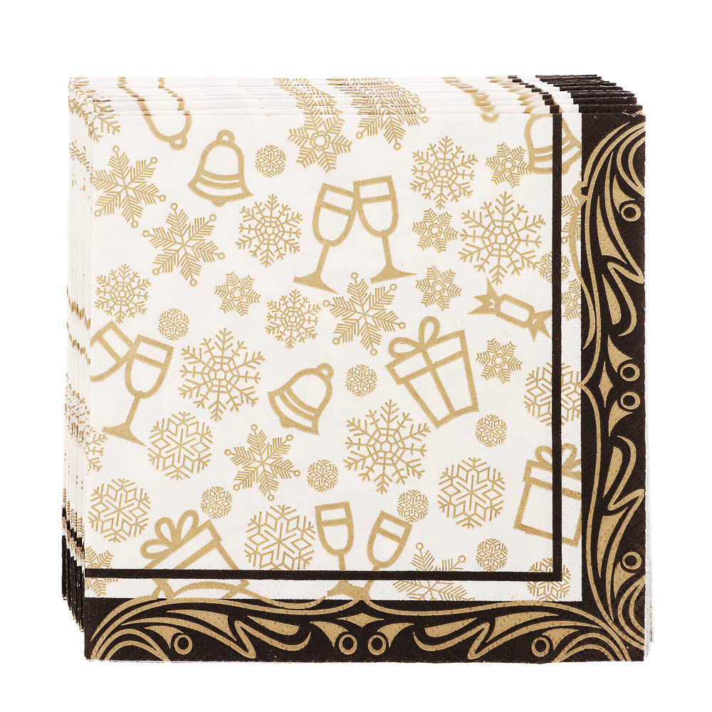 Салфетки бумажные Gratias 3 слоя, 33 см, 4 дизайна, 20шт., арт.№ 912-022