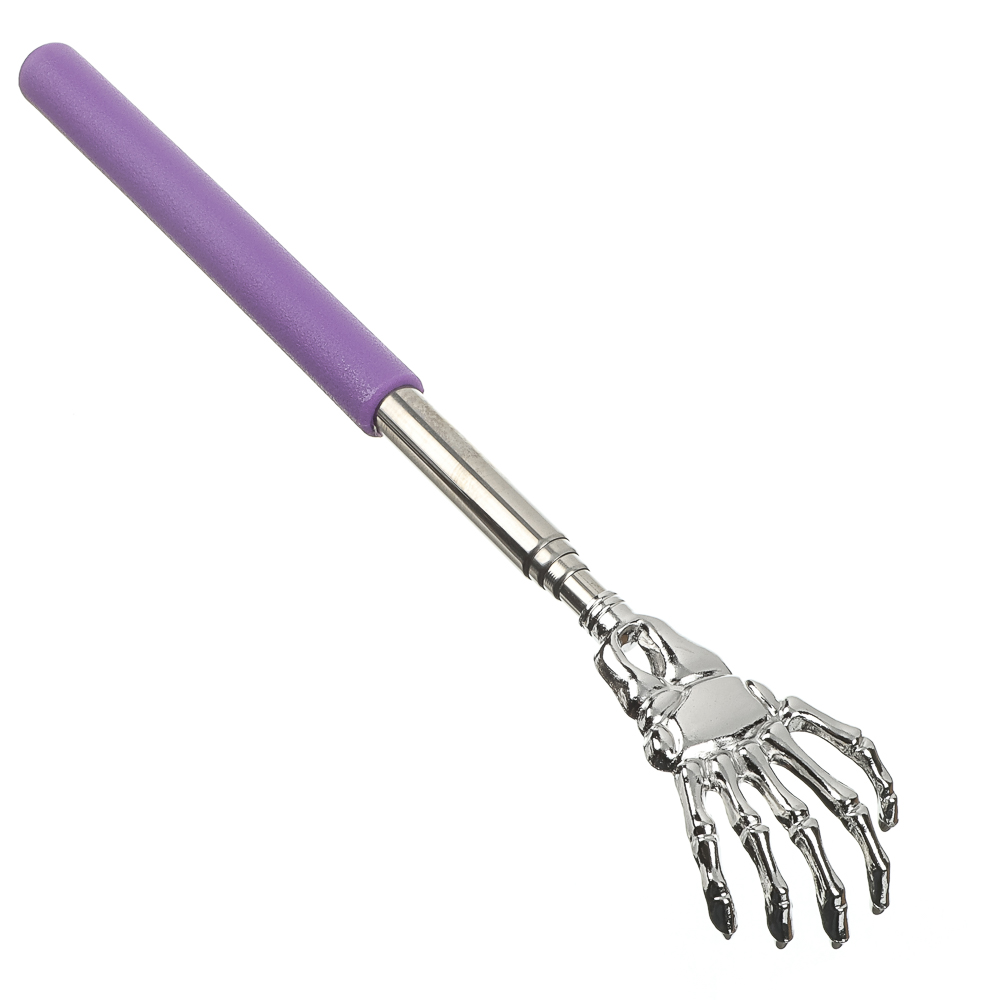 Чесалка для спины раздвижная металлическая 21-60см черная, арт.№ 364-274