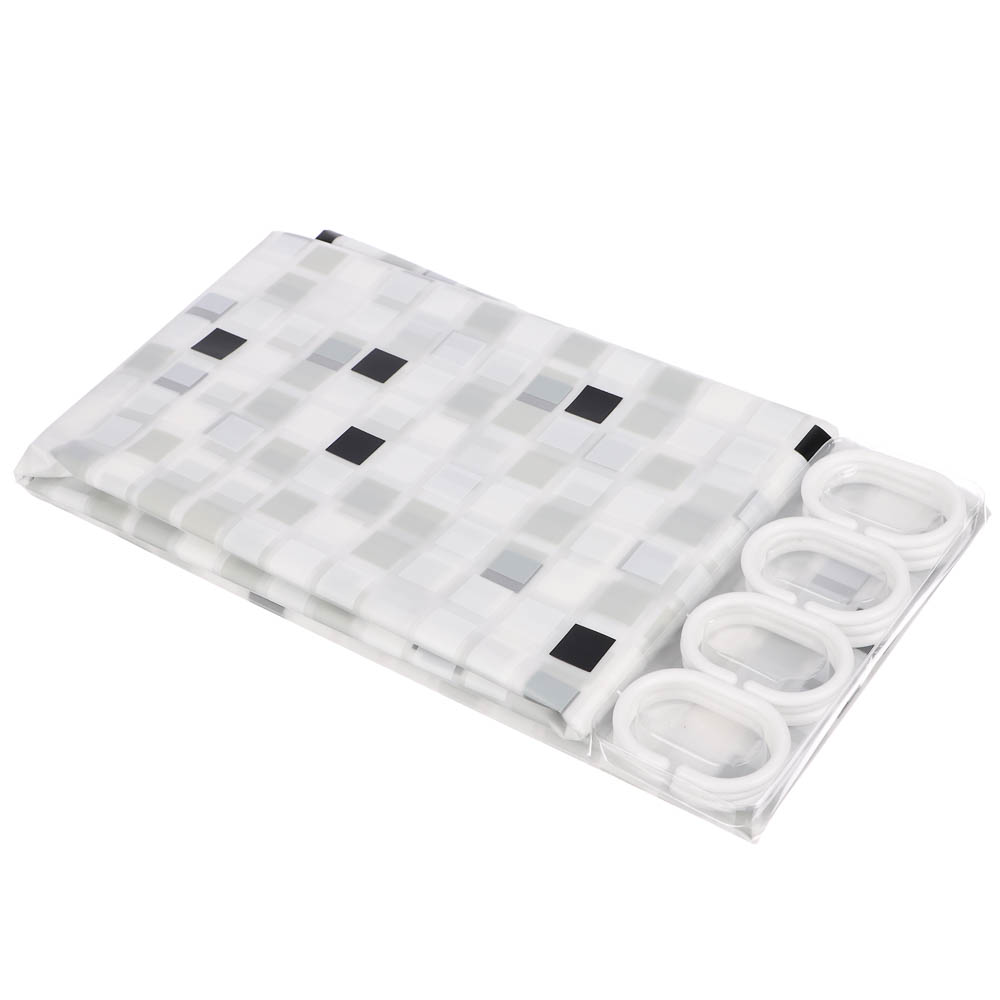 Штора для ванной тм VETTA Bath Plus, ПЕВА 80 г/м2, 200x200 см, 3 дизайна, арт.№ 461-558