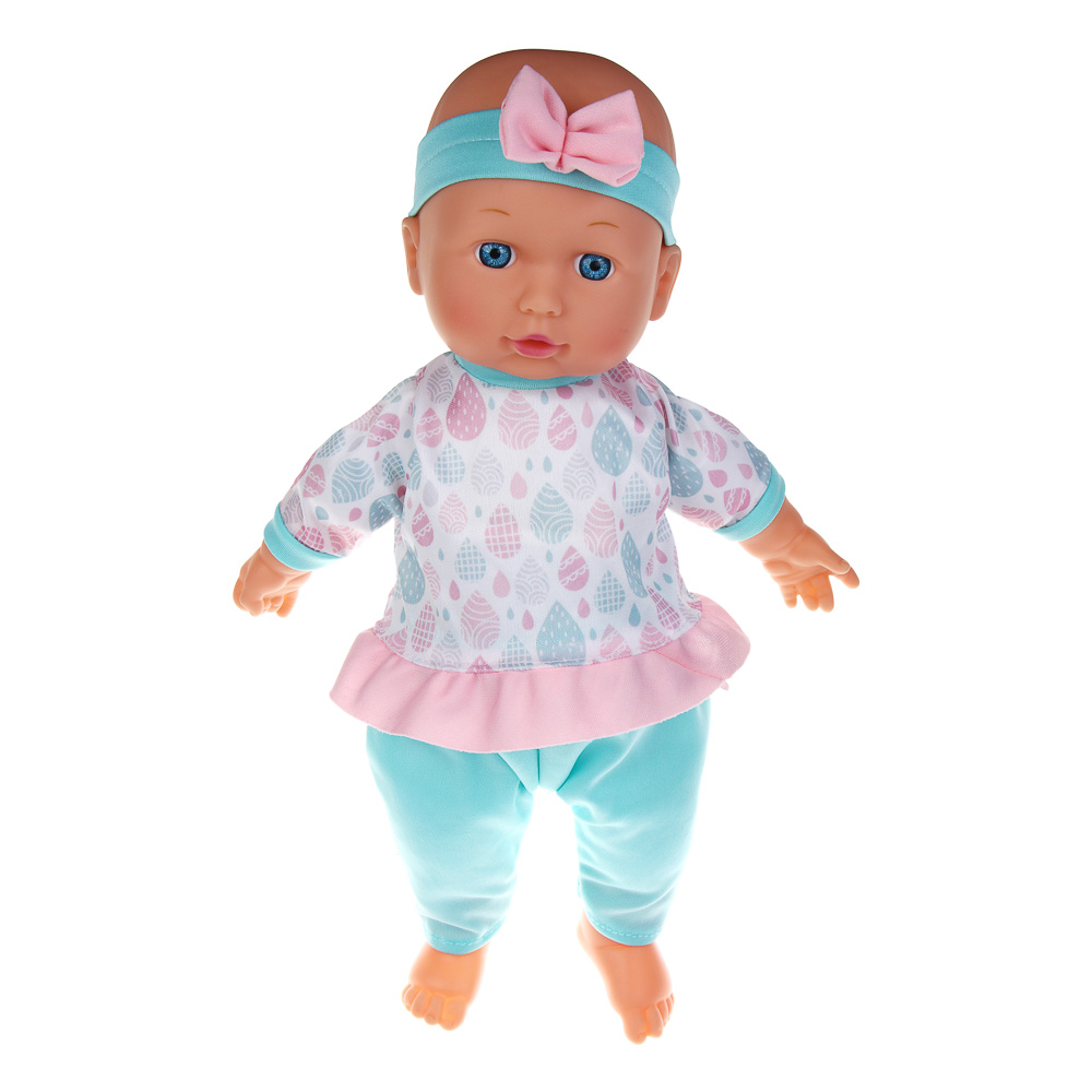 ИГРОЛЕНД Пупс 35 см, мягкое тело, с акс., звук, 3хAG13, PVC, ABS, PP, полиэстер, 33,5x12x26,5, арт.№ 267-417