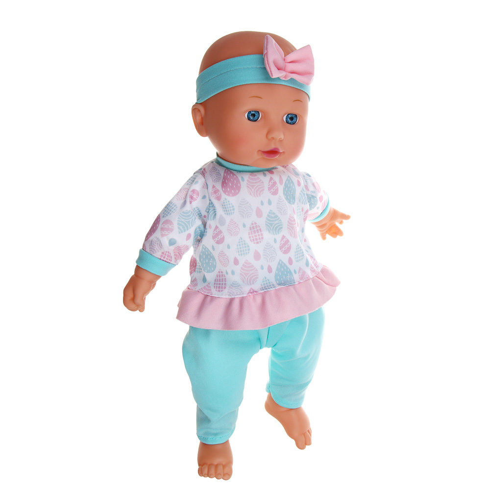 ИГРОЛЕНД Пупс 35 см, мягкое тело, с акс., звук, 3хAG13, PVC, ABS, PP, полиэстер, 33,5x12x26,5, арт.№ 267-417