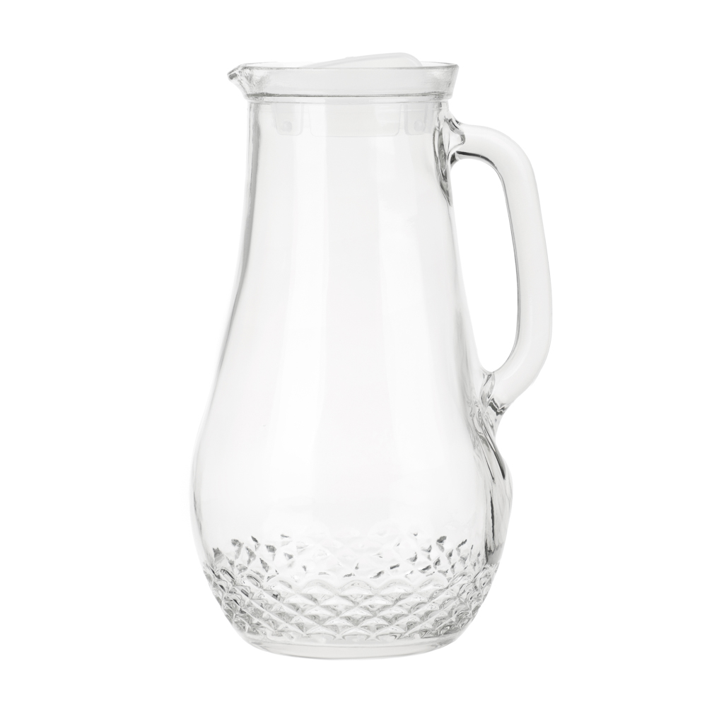 Кувшин "Крист" с пластиковой крышкой, 1,5л, стекло, арт.№ 878-661