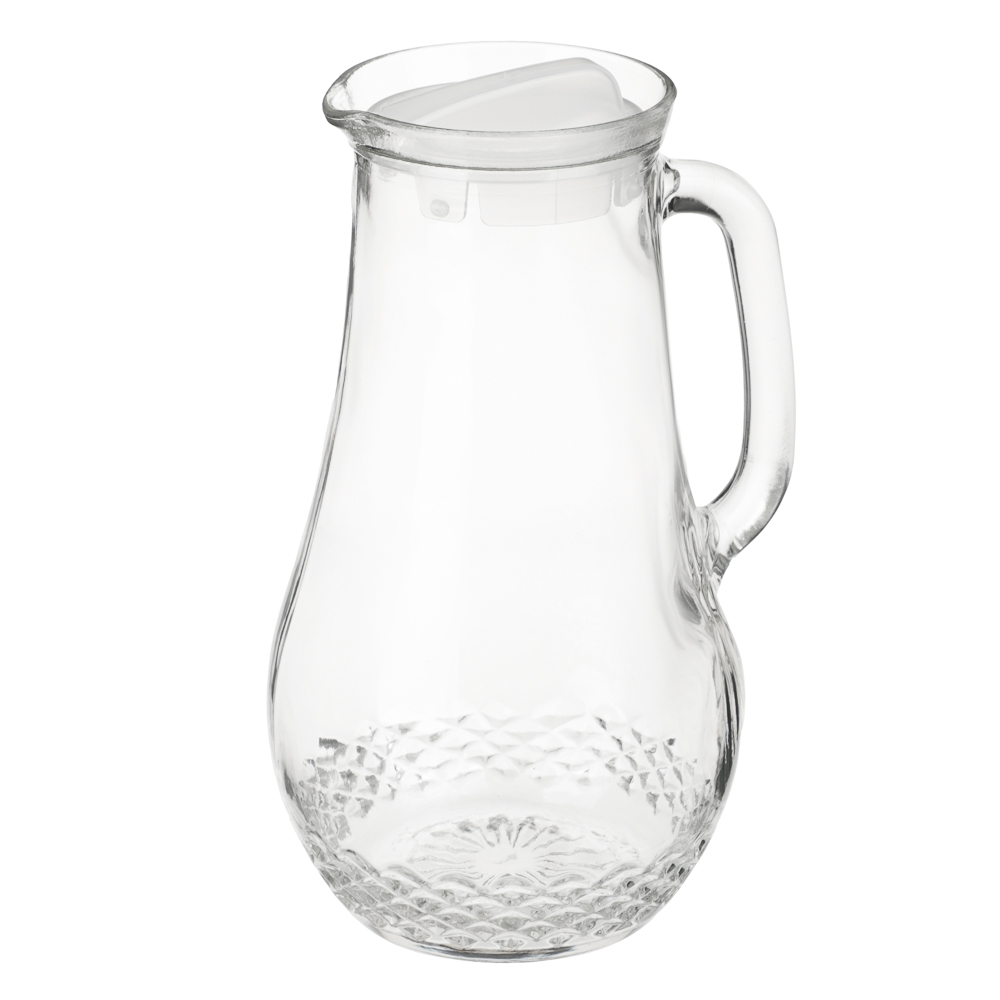 Кувшин "Крист" с пластиковой крышкой, 1,5л, стекло, арт.№ 878-661
