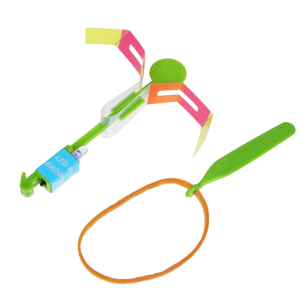 SILAPRO Вертолетик с пуском, 15см, 1LED*синий, ПВХ, резина, арт.№ 134-186