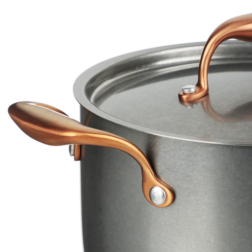 Ivlev Chef Ladoga Кастрюля 22х12,5см 4,5л, с нерж. крышкой, индукция, нерж.сталь 18/10, арт.№ 822-256