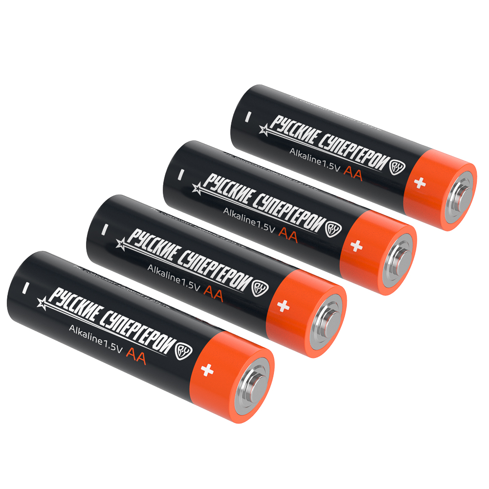 Батарейки AA BY Русские Супергерои 4шт в блистере, щелочные, Герои, ЗАРЯ, арт.№ 917-018