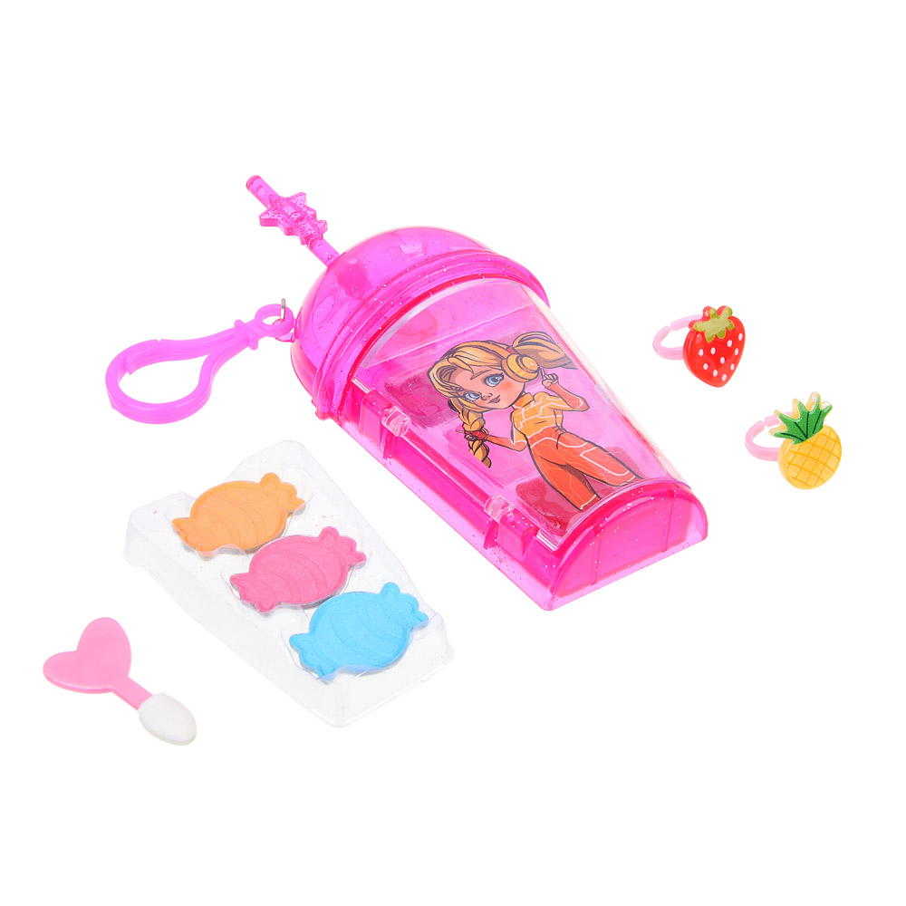 BY Русские Супергерои Набор детской косметики: тени, блеск для губ, кольца, аппликатор, арт.№ 330-551