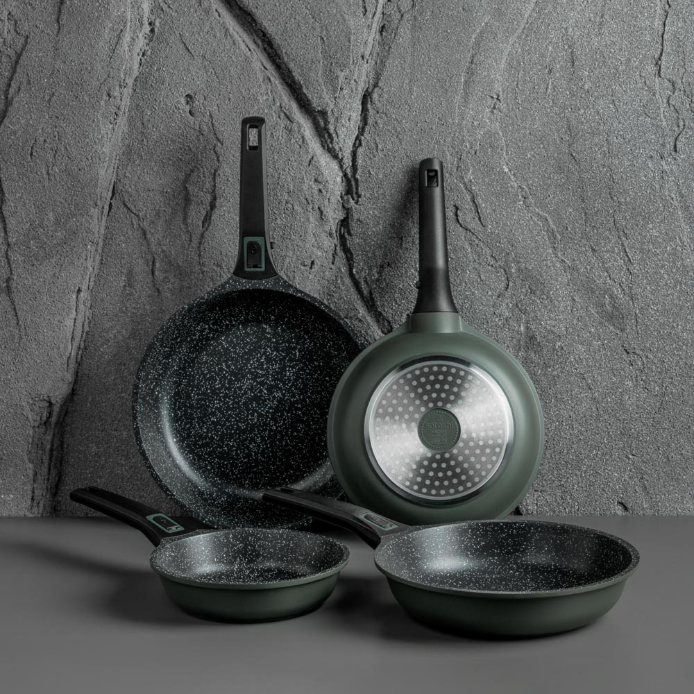 SATOSHI Уран Сковорода литая d20см, антипригарное покрытие Мрамор, индукция, съемная ручка, арт.№ 846-455