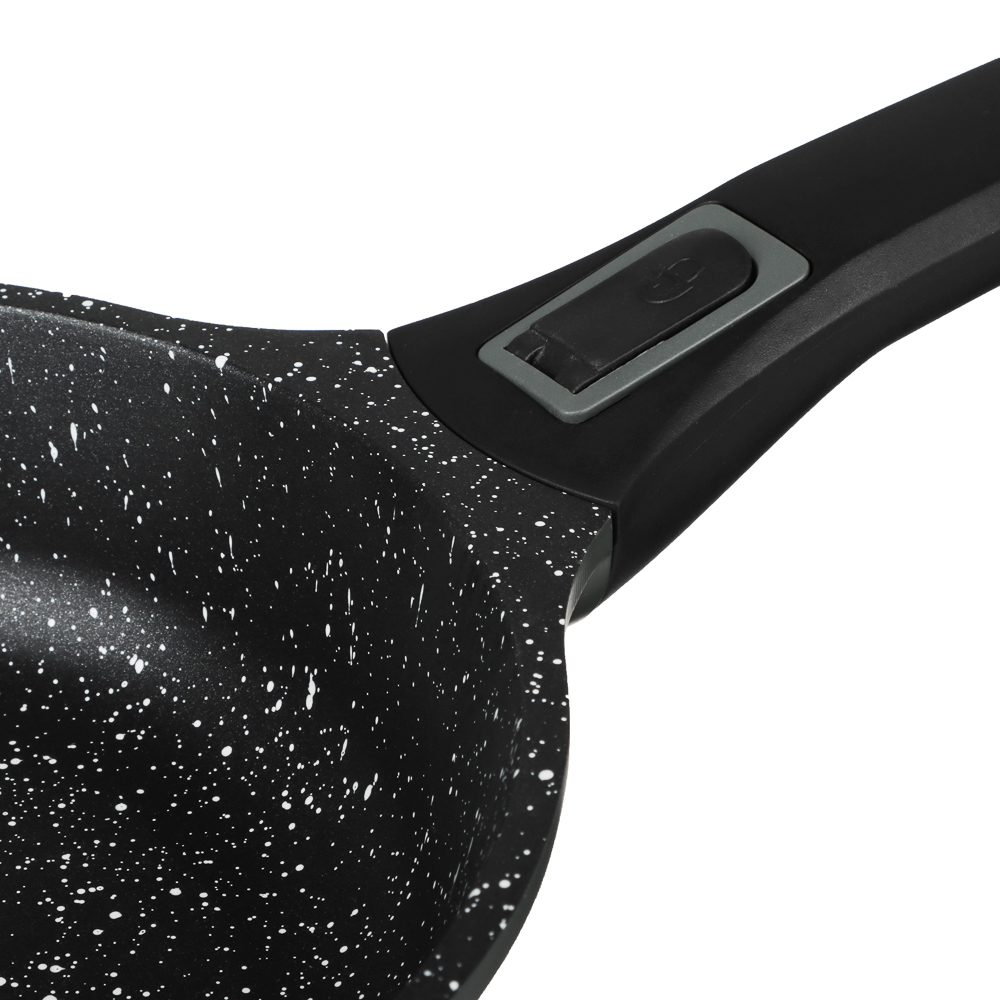 SATOSHI Уран Сковорода литая d20см, антипригарное покрытие Мрамор, индукция, съемная ручка, арт.№ 846-455