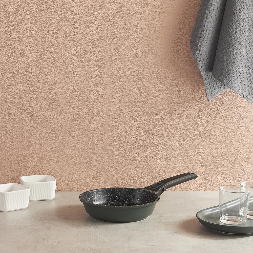 SATOSHI Уран Сковорода литая d20см, антипригарное покрытие Мрамор, индукция, съемная ручка, арт.№ 846-455