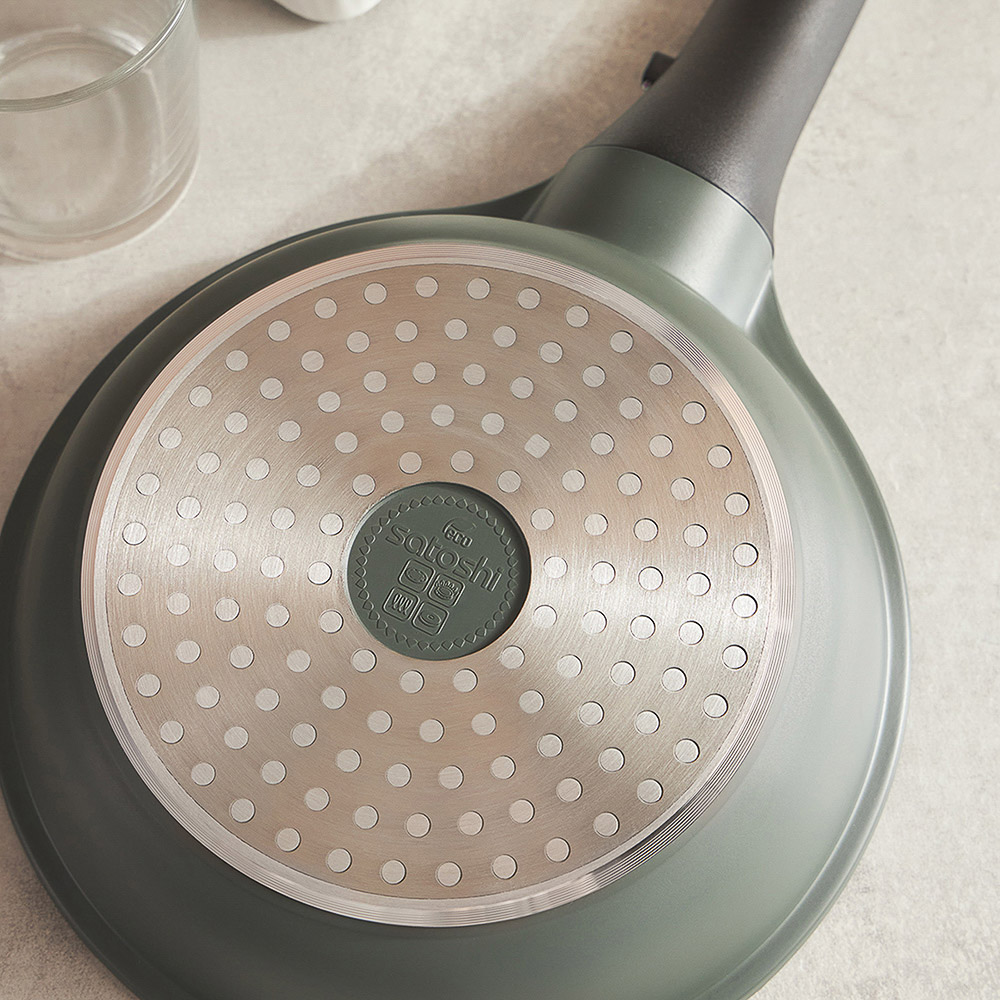 SATOSHI Уран Сковорода литая d20см, антипригарное покрытие Мрамор, индукция, съемная ручка, арт.№ 846-455