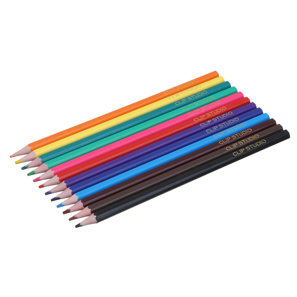 Аниме Карандаши 12 цветов шестигранные заточенные, улучшенное письмо, пластик, в карт.коробке, арт.№ 228-010