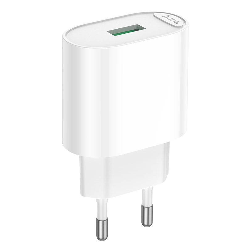 Сетевое зарядное устройство hoco. модель C109A, USB-A QC 20W, цвет: белый, арт.№ 916-280