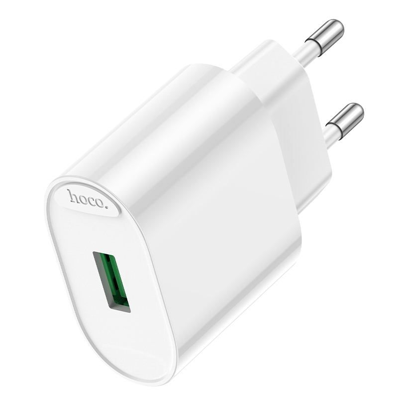 Сетевое зарядное устройство hoco. модель C109A, USB-A QC 20W, цвет: белый, арт.№ 916-280