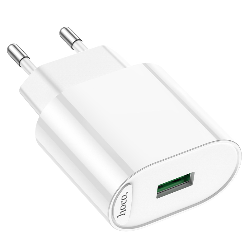 Сетевое зарядное устройство hoco. модель C109A, USB-A QC 20W, цвет: белый, арт.№ 916-280