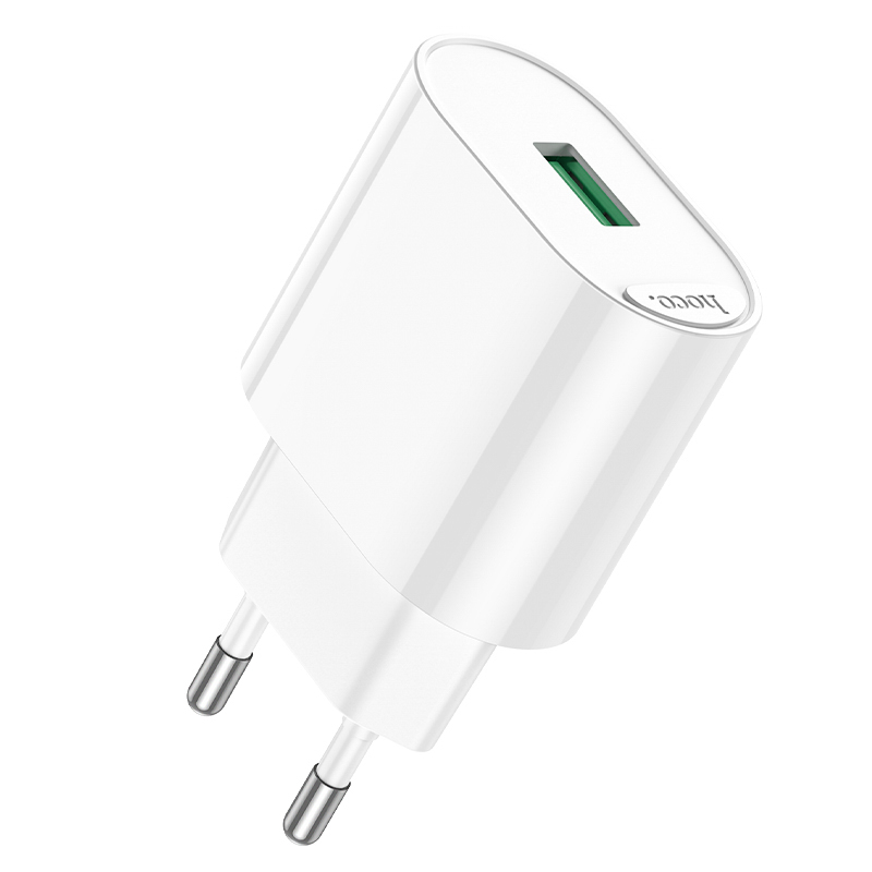 Сетевое зарядное устройство hoco. модель C109A, USB-A QC 20W, цвет: белый, арт.№ 916-280