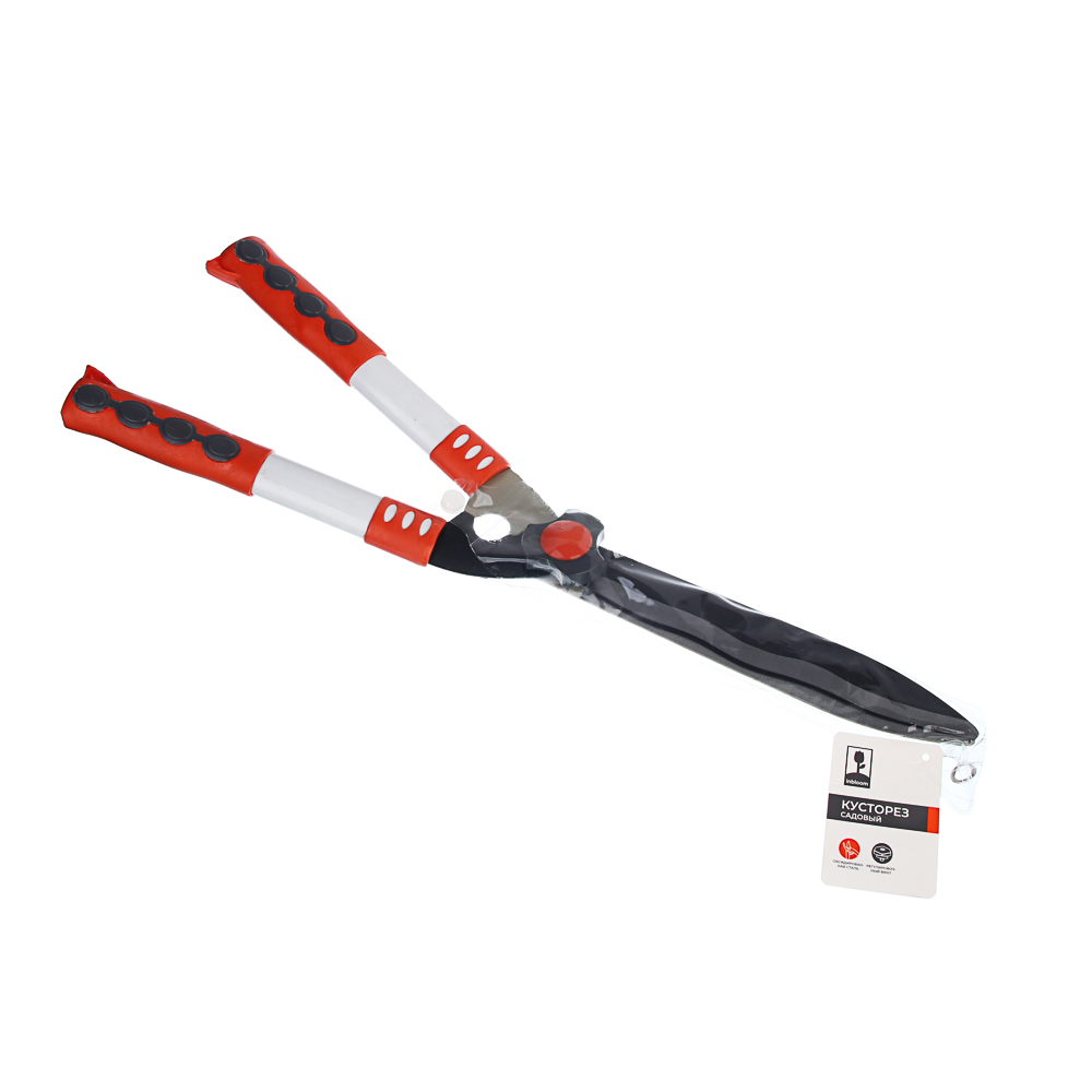 INBLOOM Кусторез 48см, волнистые лезвия, оксид.сталь, пластиковые ручки, арт.№ 186-006