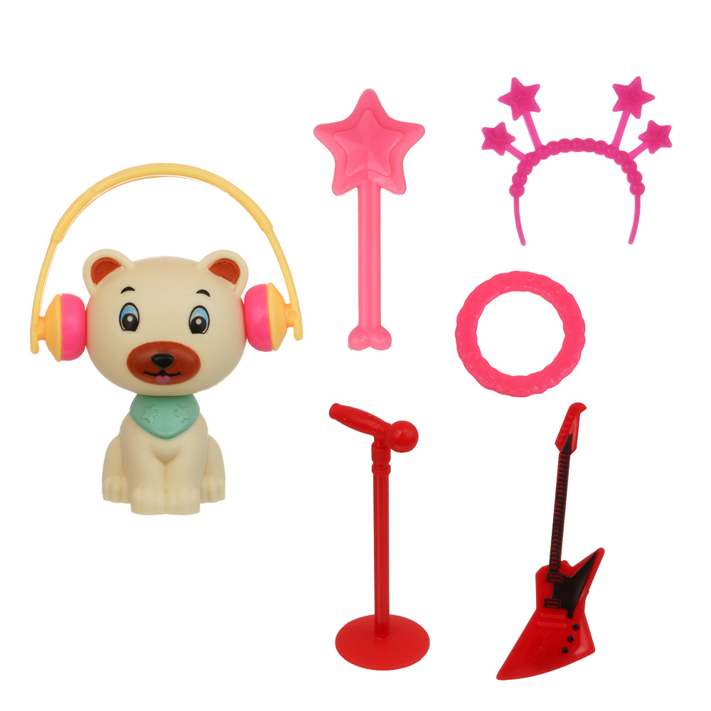 Щенок с аксессуарами, PP, ABS, тм ИГРОЛЕНД, арт.№ 258-111