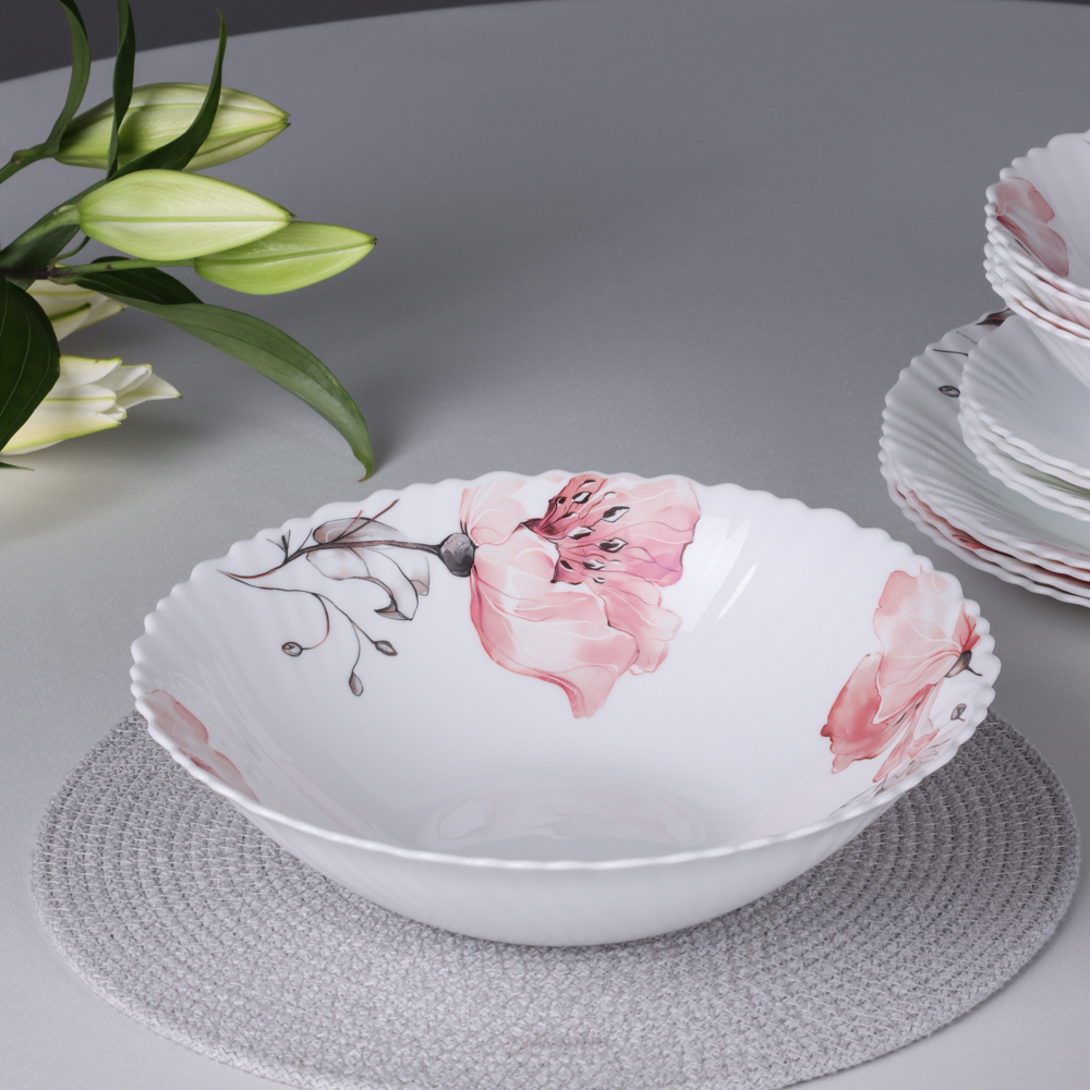 MILLIMI Роселла Набор столовой посуды 13 пр., опаловое стекло, арт.№ 818-873