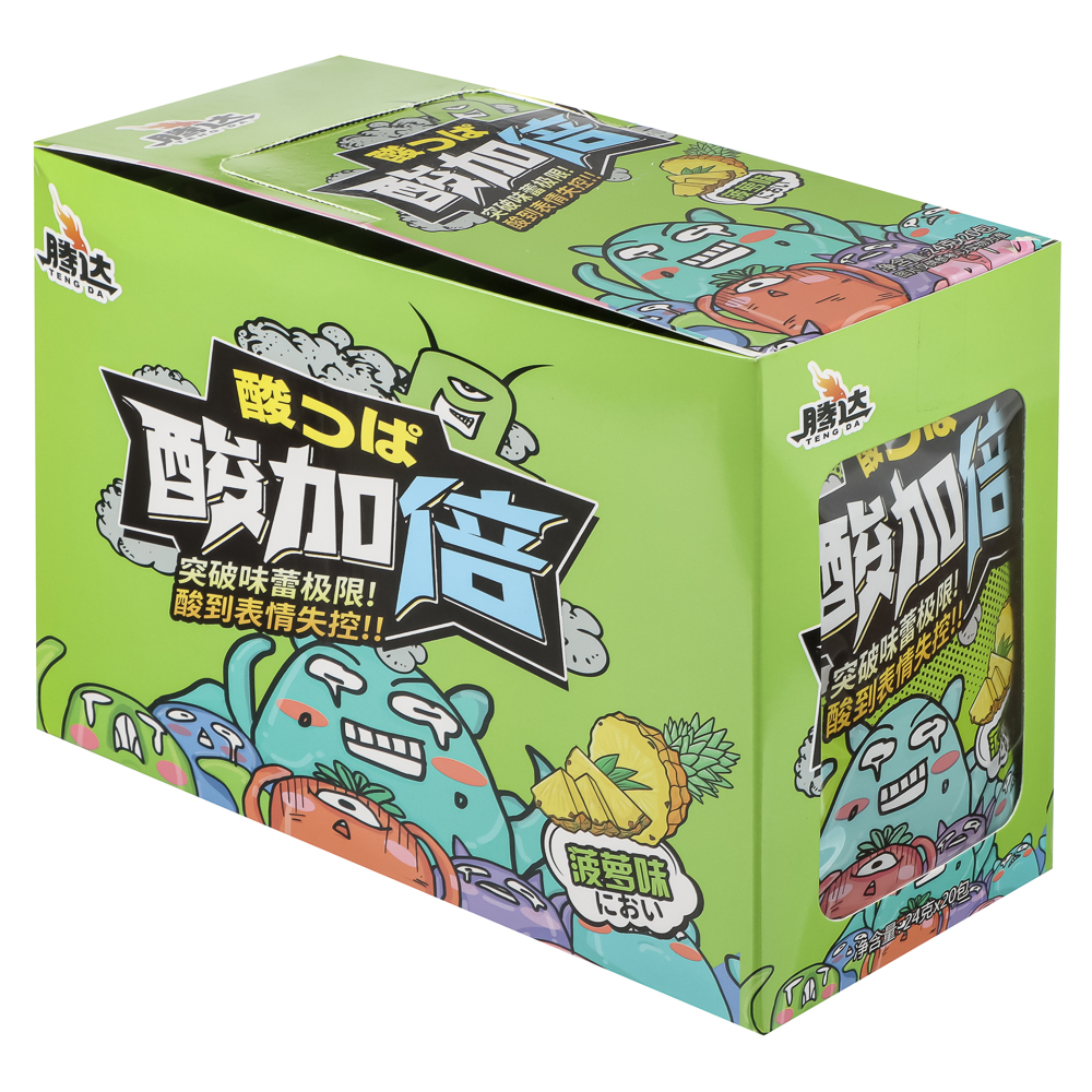 Конфеты супер кислые ананас Монстрики 24 гр, арт.№ 347-459