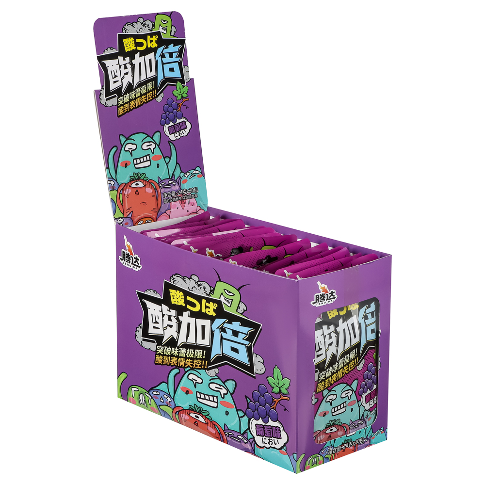 Конфеты супер кислые виноград Монстрики 24 гр, арт.№ 347-460