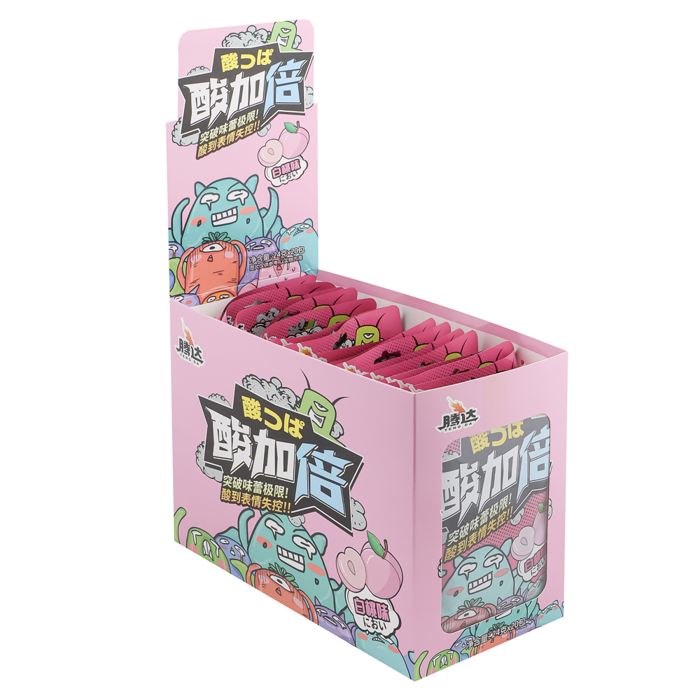 Конфеты супер кислые персик Монстрики 24 гр, арт.№ 347-462