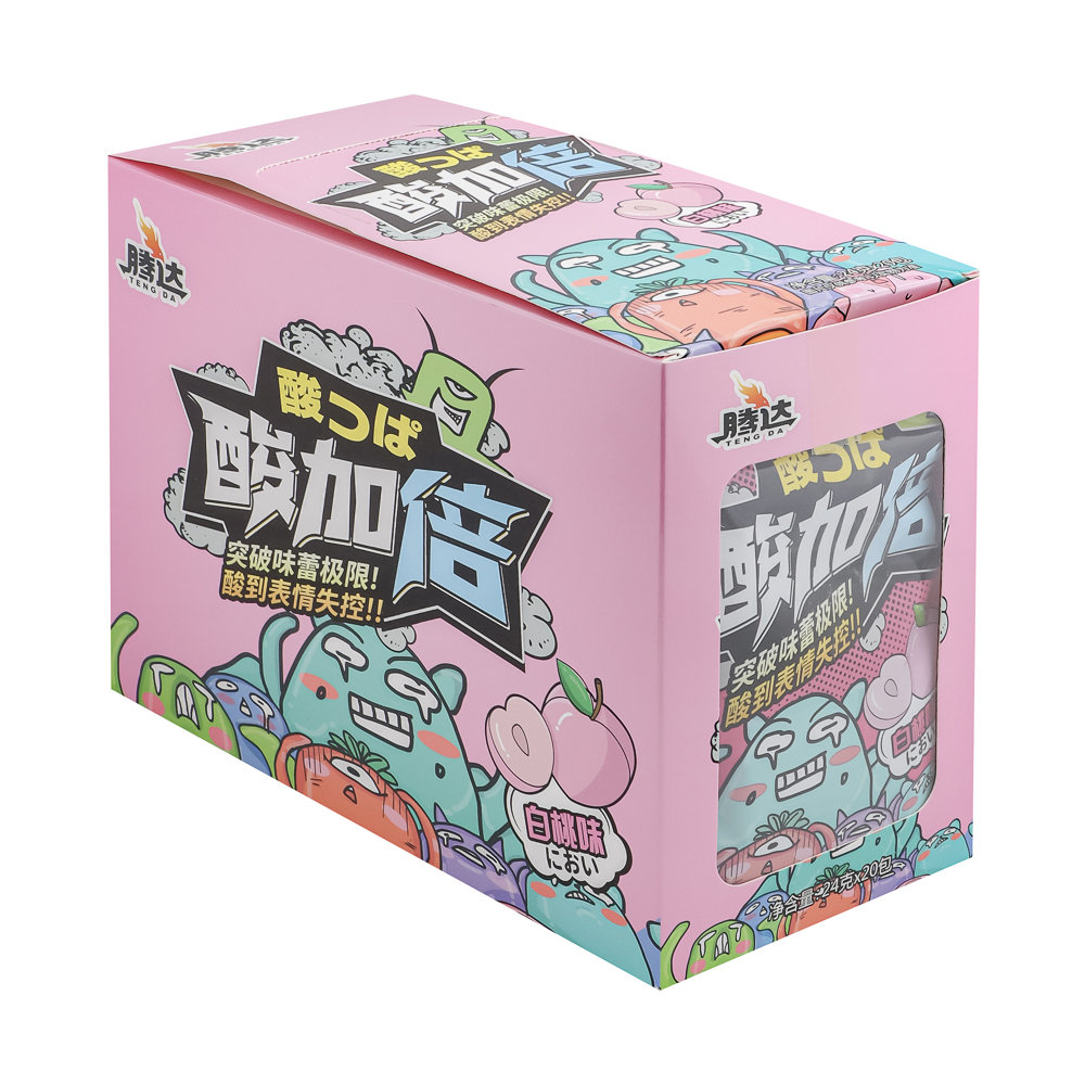 Конфеты супер кислые персик Монстрики 24 гр, арт.№ 347-462