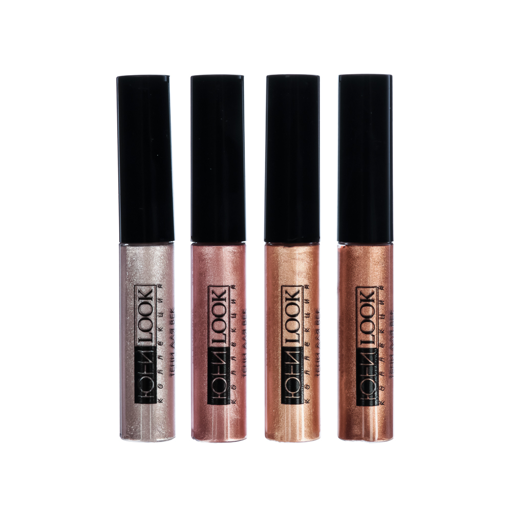 ЮНИLOOK Тени для век кремовые перламутровые 4,5мл, 4 тона, КТ-21, арт.№ 330-417