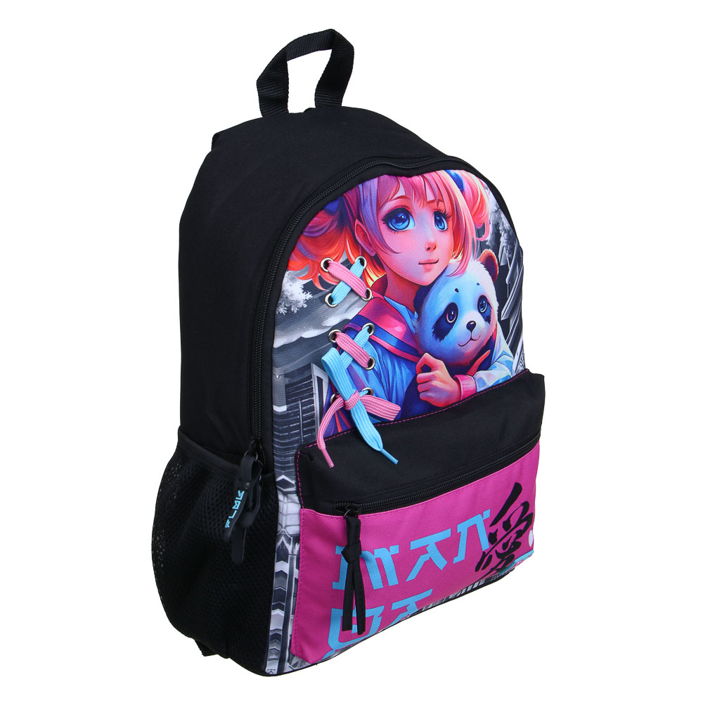 Рюкзак универсальный 40х30х15 см "Девочка с Пандой" FLOMIK, 1 отд., 4 кармана, 1 на спинке, упл.лямки, арт.№ 524-242