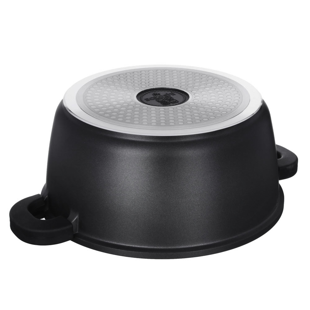 Кастрюля с крышкой 4,2 л, d24х11,5 см SATOSHI Лион, антипригарное покрытие мрамор, силиконовые протекторы ручек, индукция, арт.№ 846-405