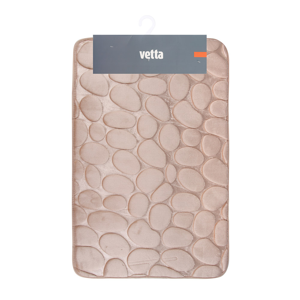 Коврик для ванной комнаты тм VETTA Галька, 50х80см, полиэстер 600г/м2, 3 цвета, арт.№ 462-873