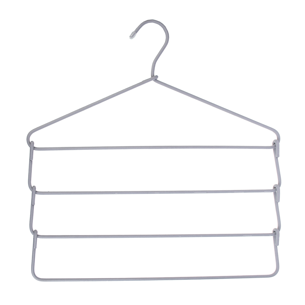 Вешалка для одежды тм VETTA, 4 уровня, 41х42,5х0,38 см, метал. с текстильным покрытием, 2 цвета, арт.№ 456-152