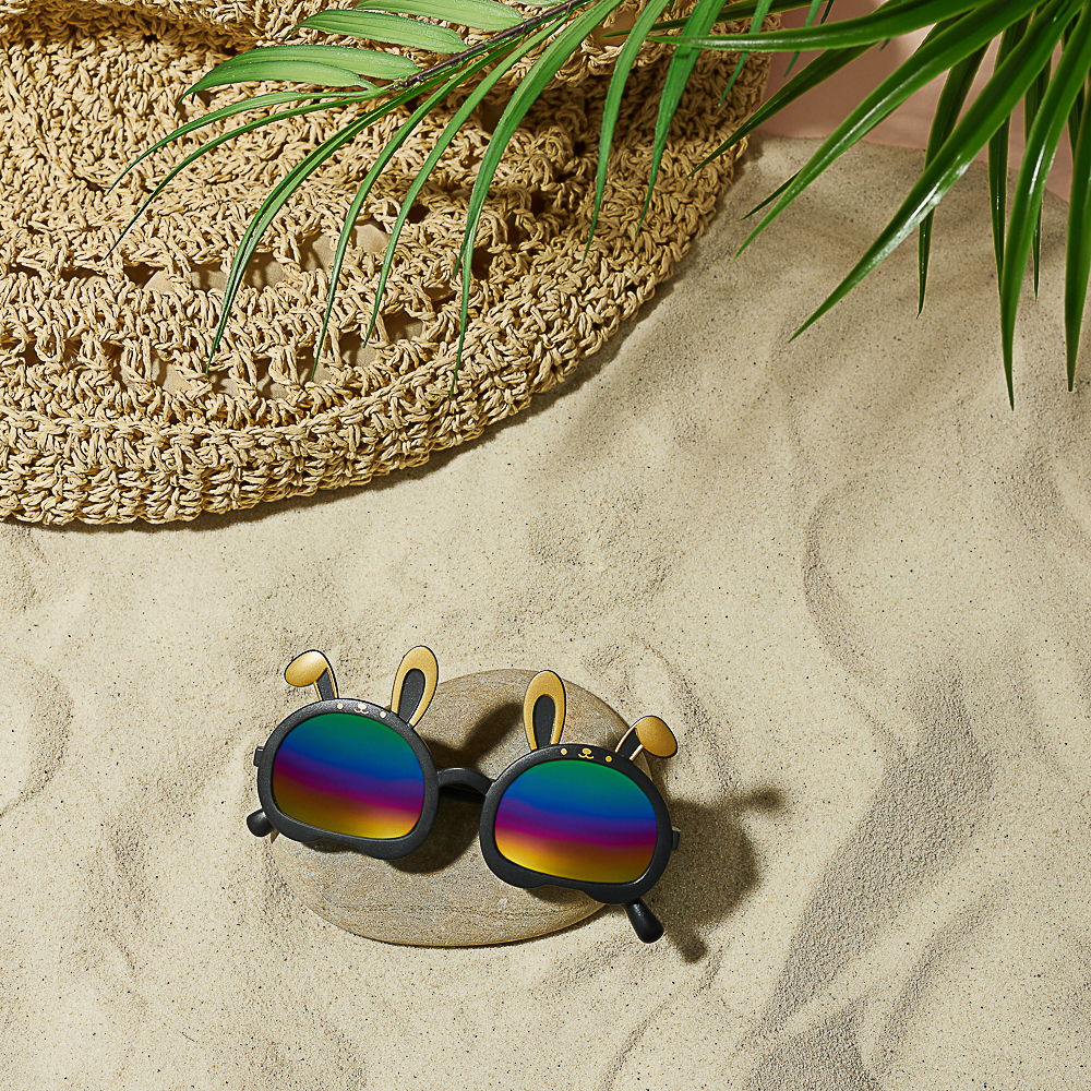 GALANTE Очки солнцезащитные детские, пластик, 127x35мм, 6 цветов, арт.№ 304-007