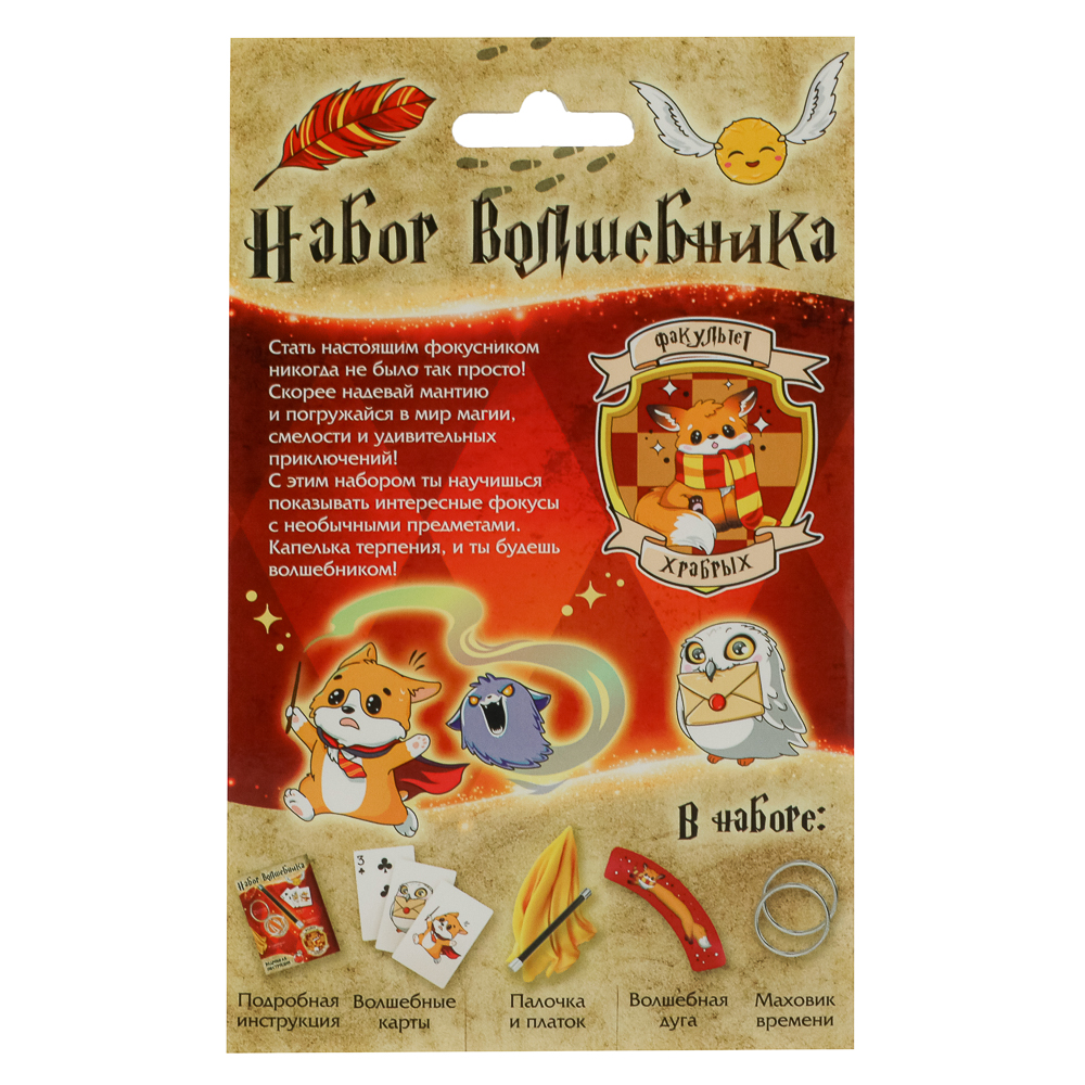 Набор волшебника "Фокусы", 6 фокусов, 10,5x4,5x15см, инструкция в комплекте, 4 дизайна, арт.№ 283-205