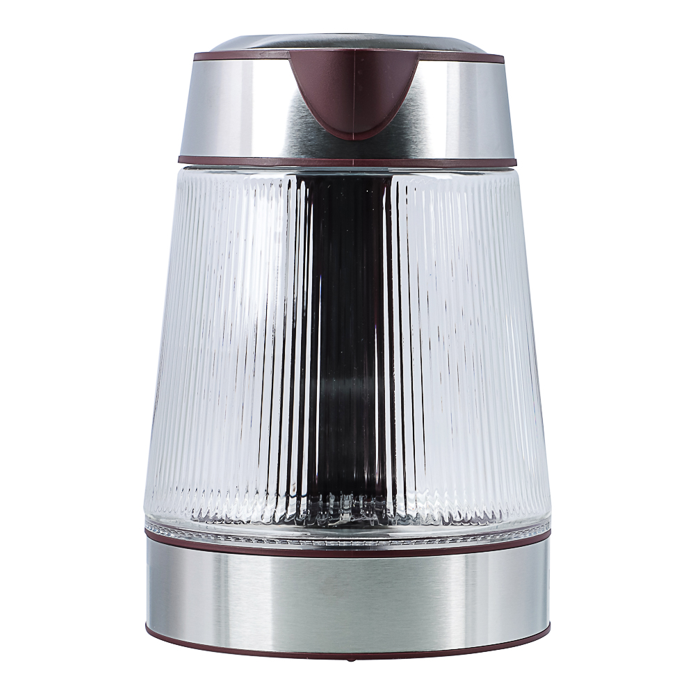 LEBEN Чайник электрический стеклянный 1,8л 1850 Вт рифленое стекло, бордовый, арт.№ 291-132