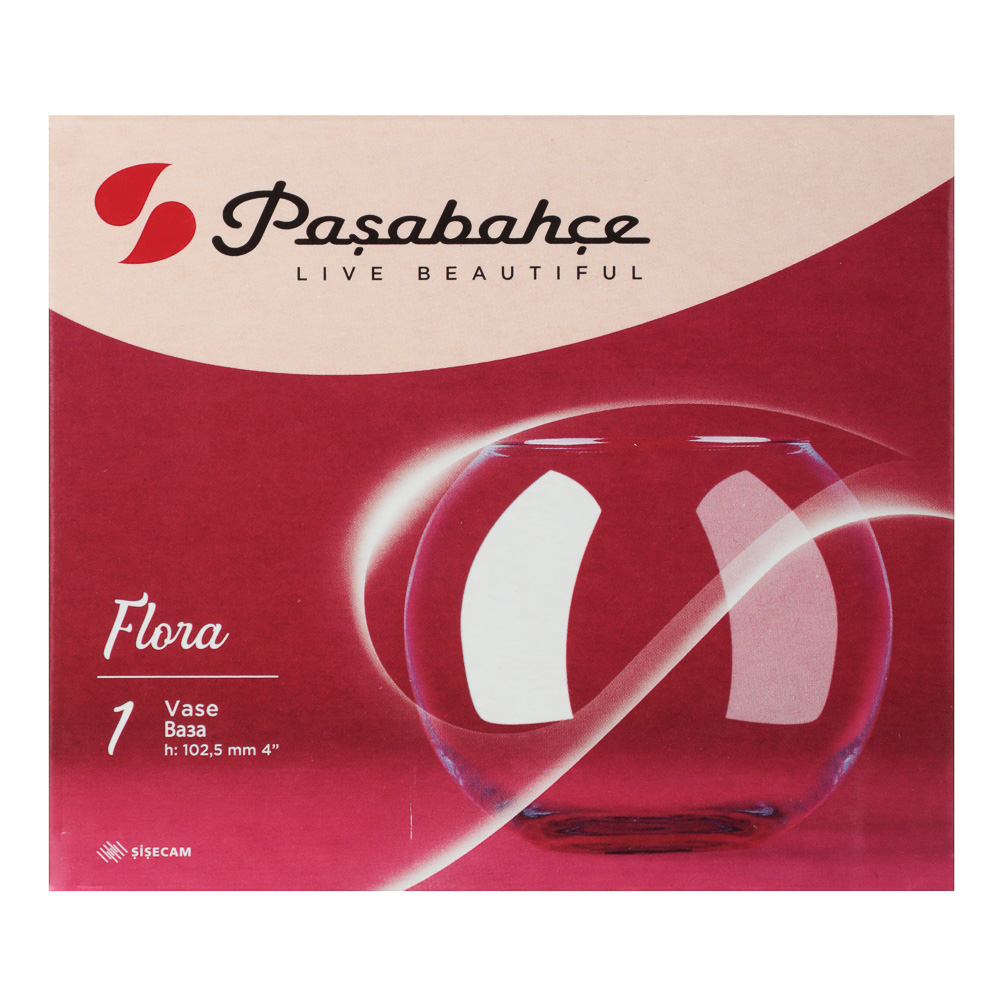 PASABAHCE Ваза Флора h10,25 см, стекло,  инд. упаковка, арт.№ 877-254