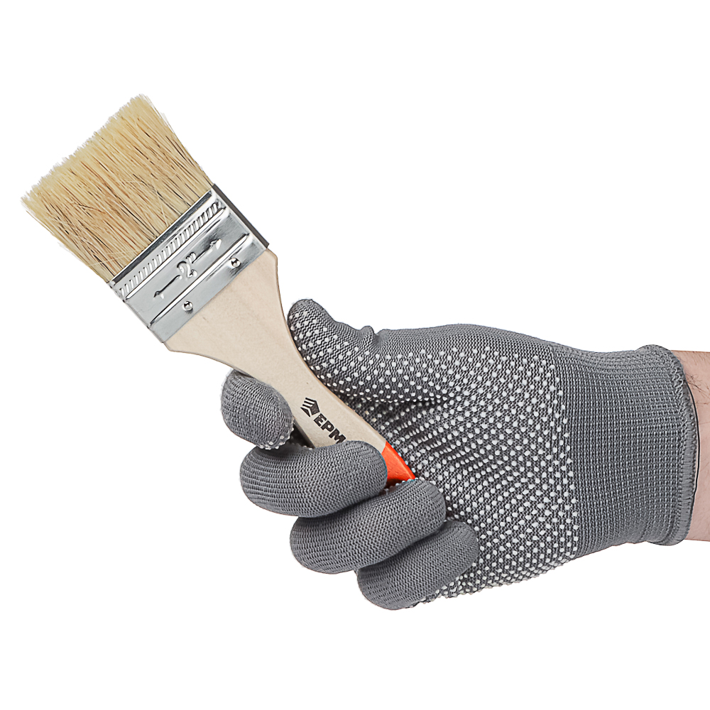 ЕРМАК/HEADMAN Кисть малярная плоская "Бейсик" нат. щетина 2" (50мм), арт.№ 682-004