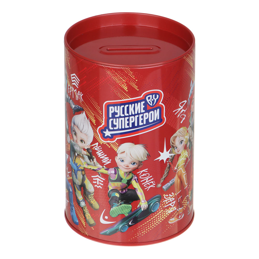 Копилка "Русские супергерои", 9x14 см, жесть, арт.№ 511-312