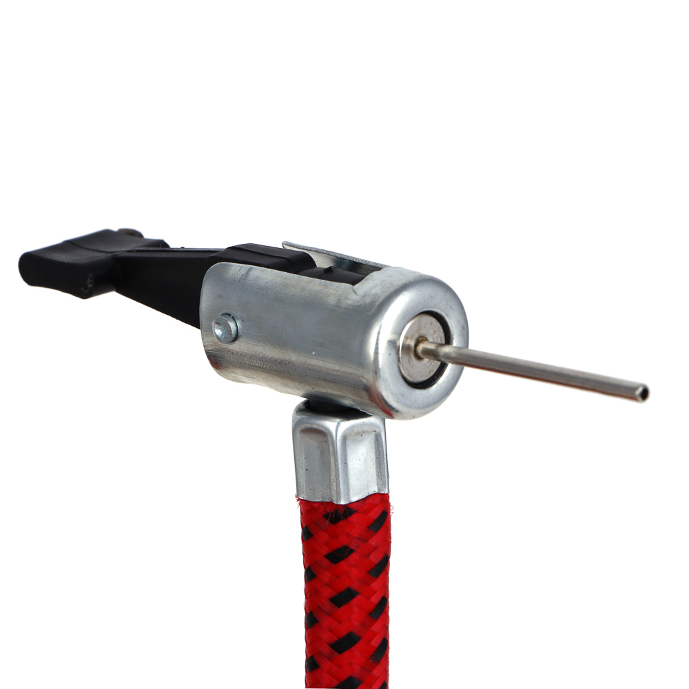 ЕРМАК Насос ножной, сдвоенный, манометр, 2x55x120мм, красный, Дабл, арт.№ 713-091