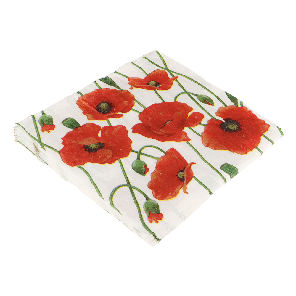 Салфетки бумажные 10шт, двухслойные, 33x33см, арт.№ 437-269