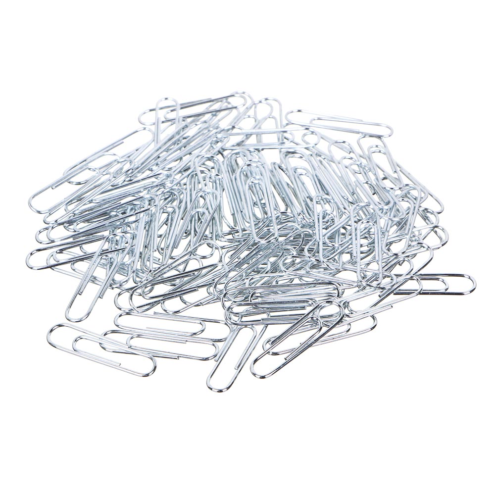 Скрепки металлические ClipStudio оцинкованные 25мм, 100 штук в картонной коробке, арт.№ 588-011