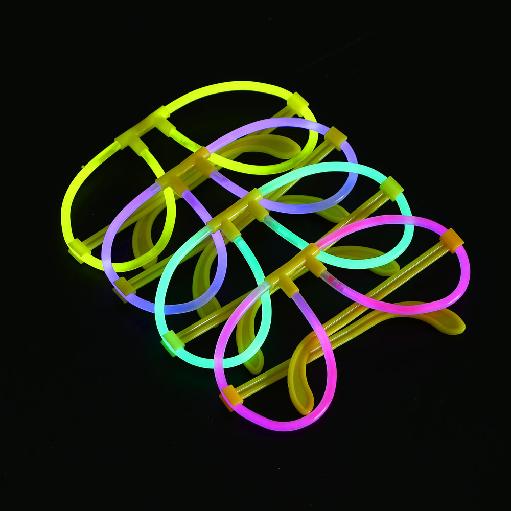 Неоновые очки, ширина очков 15см, пластик, 4 цвета, арт.№ 544-041