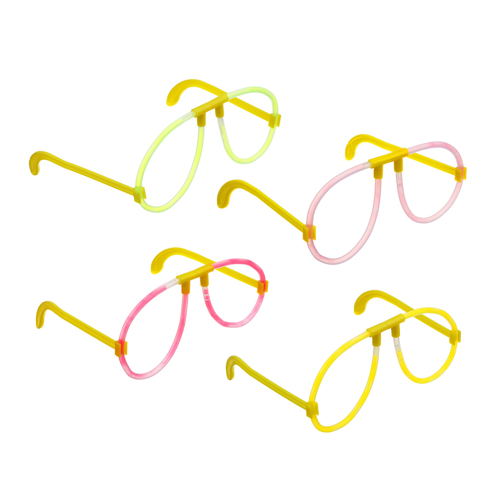 Неоновые очки, ширина очков 15см, пластик, 4 цвета, арт.№ 544-041