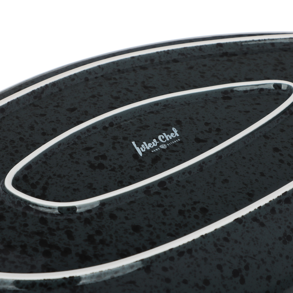 Ivlev Chef Оникс Блюдо овальное, 36х21x3,5см, фарфор, арт.№ 816-365