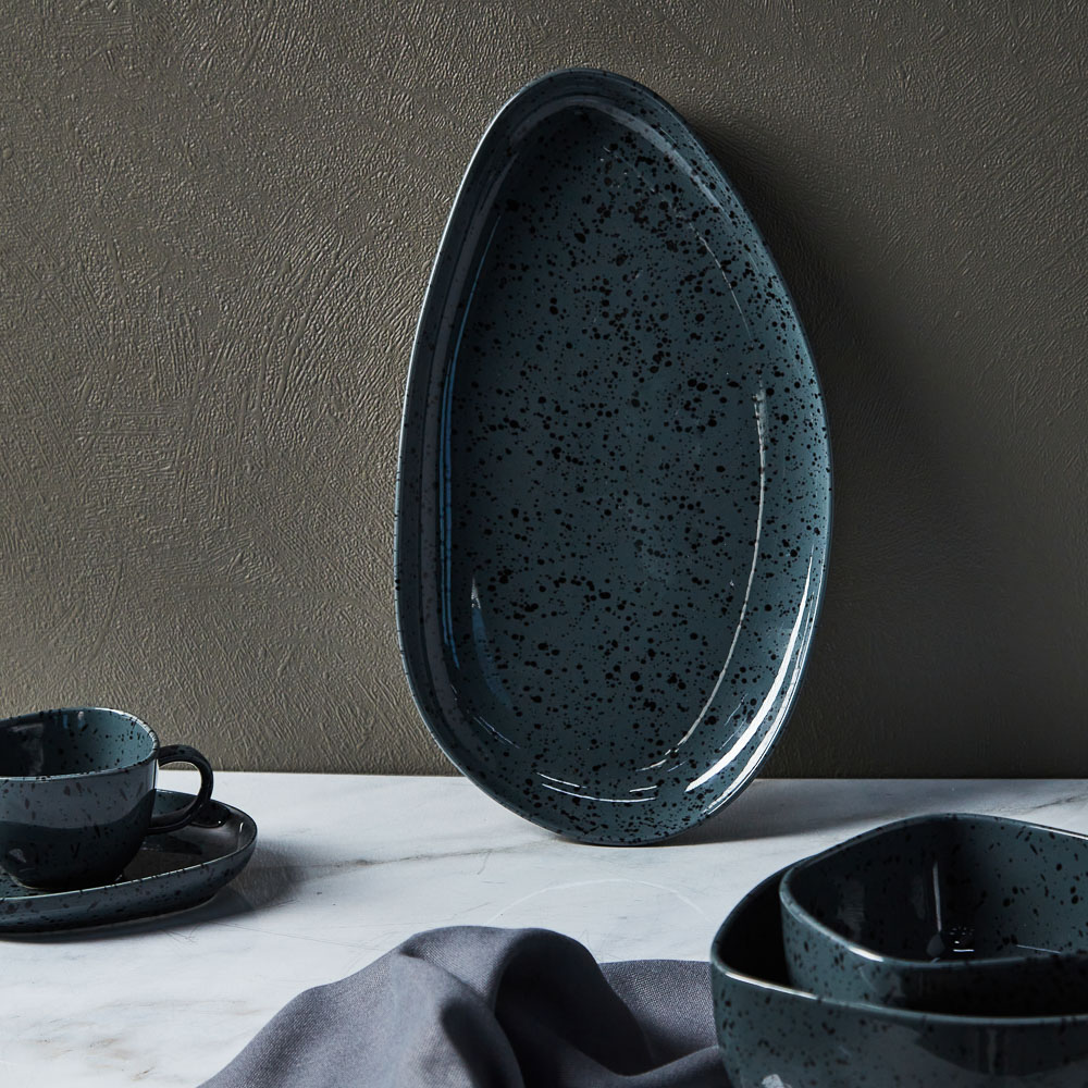 Ivlev Chef Оникс Блюдо овальное, 36х21x3,5см, фарфор, арт.№ 816-365