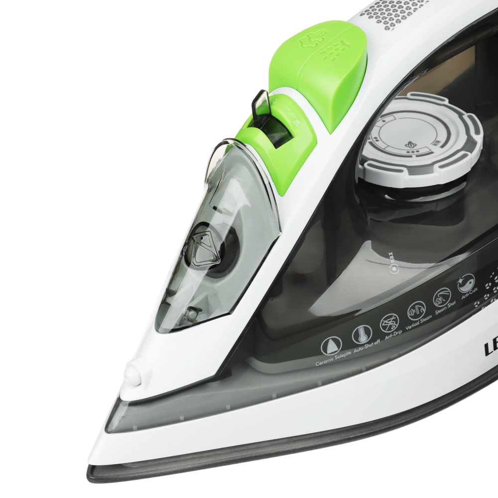 LEBEN Утюг 2800ВТ керам, антинакипь антикапля автооткл шнур 1,8м, арт.№ 249-056